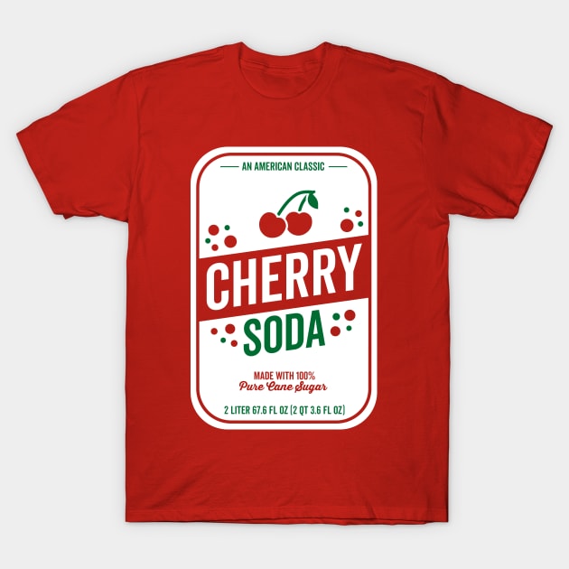 Cherry Soda Label Design T-Shirt by DetourShirts